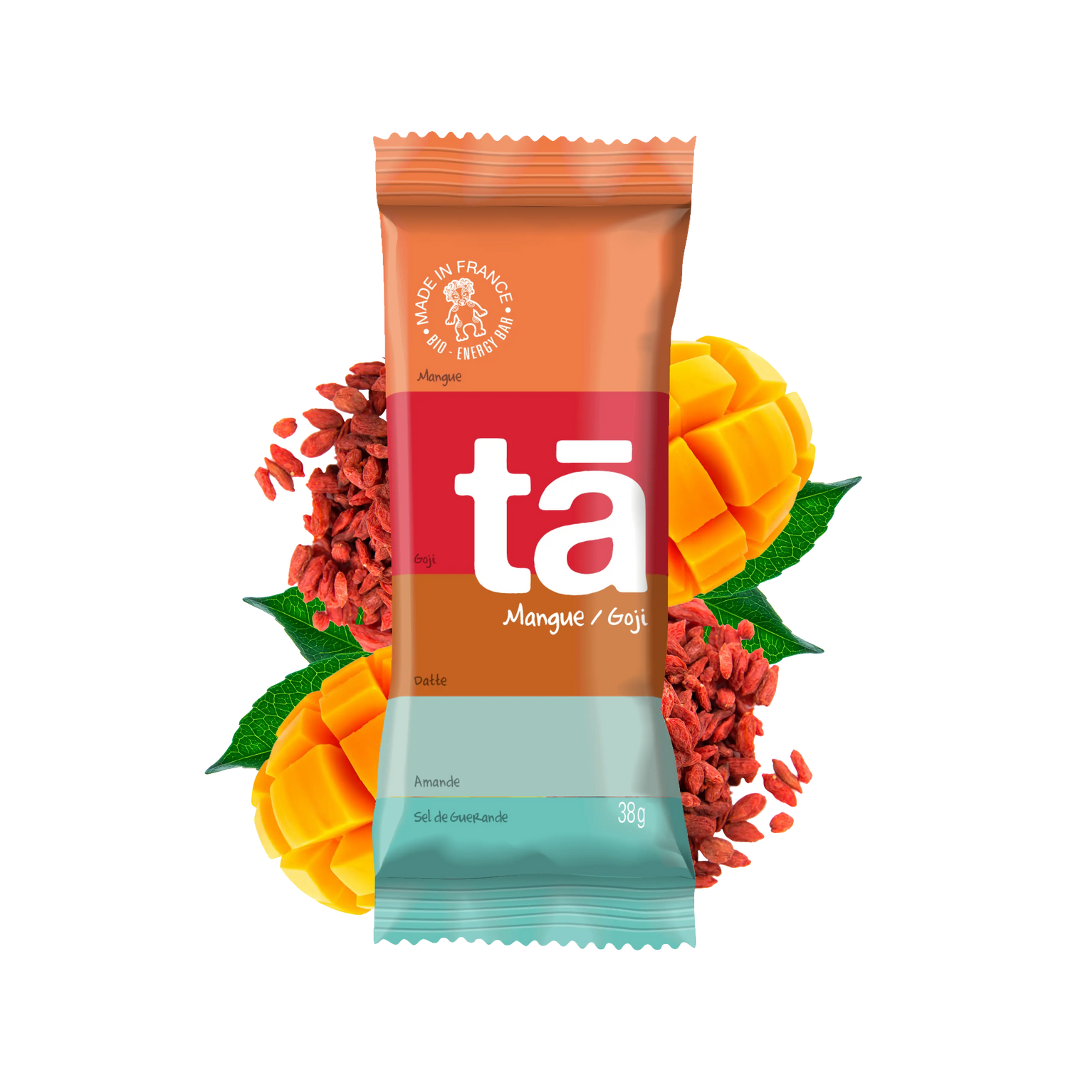 Barre énergétique bio 38g saveur mangue goji