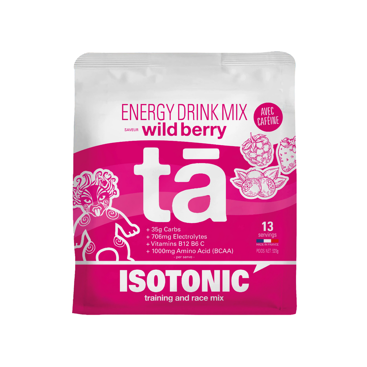 Boisson isotonique saveur fruits des bois Tā Energy