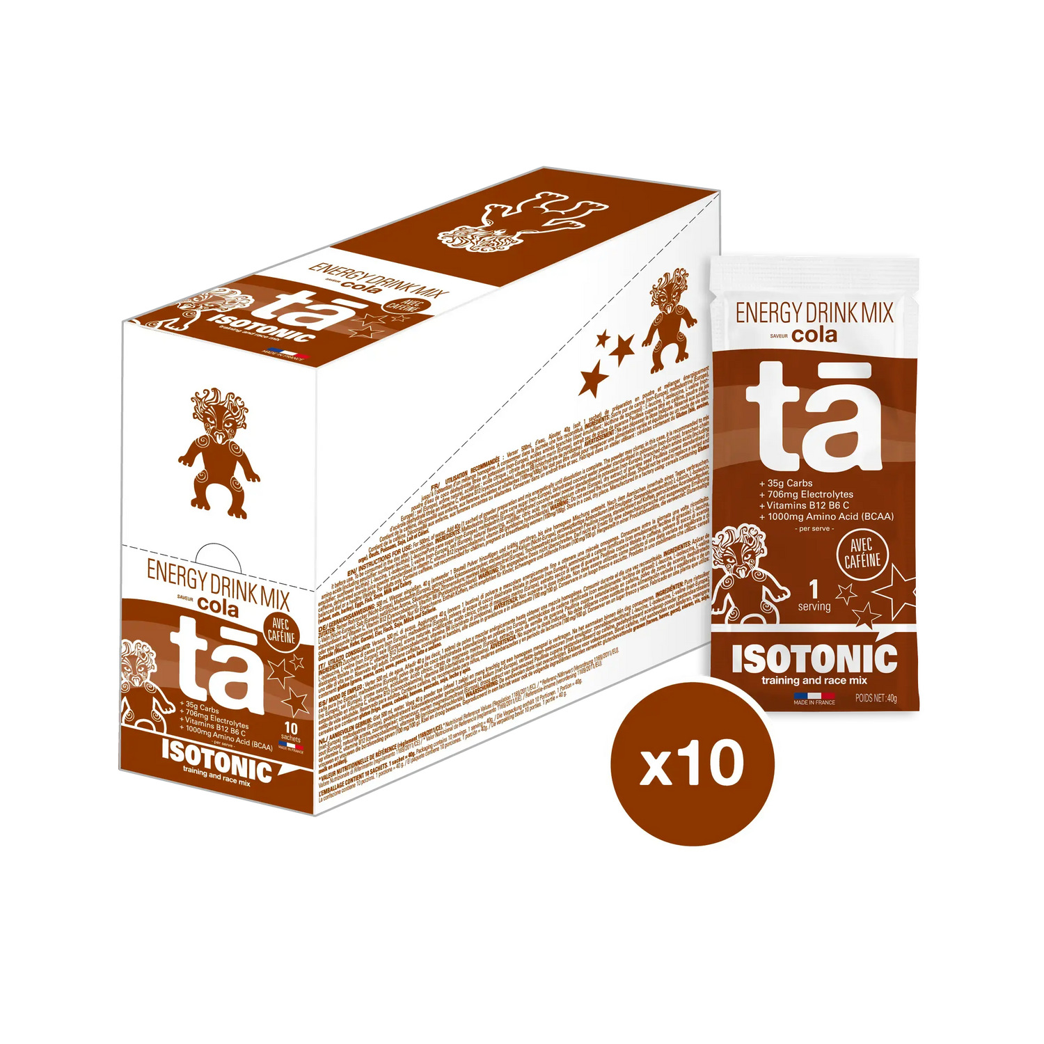 Boîte de 10 sachets de boisson isotonique 40g saveur cola
