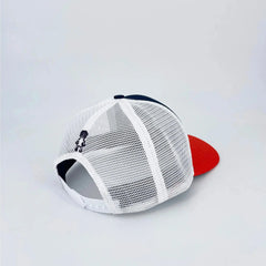 Casquette trucker bleu rouge