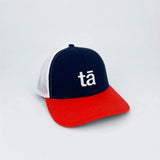 Casquette trucker bleu rouge