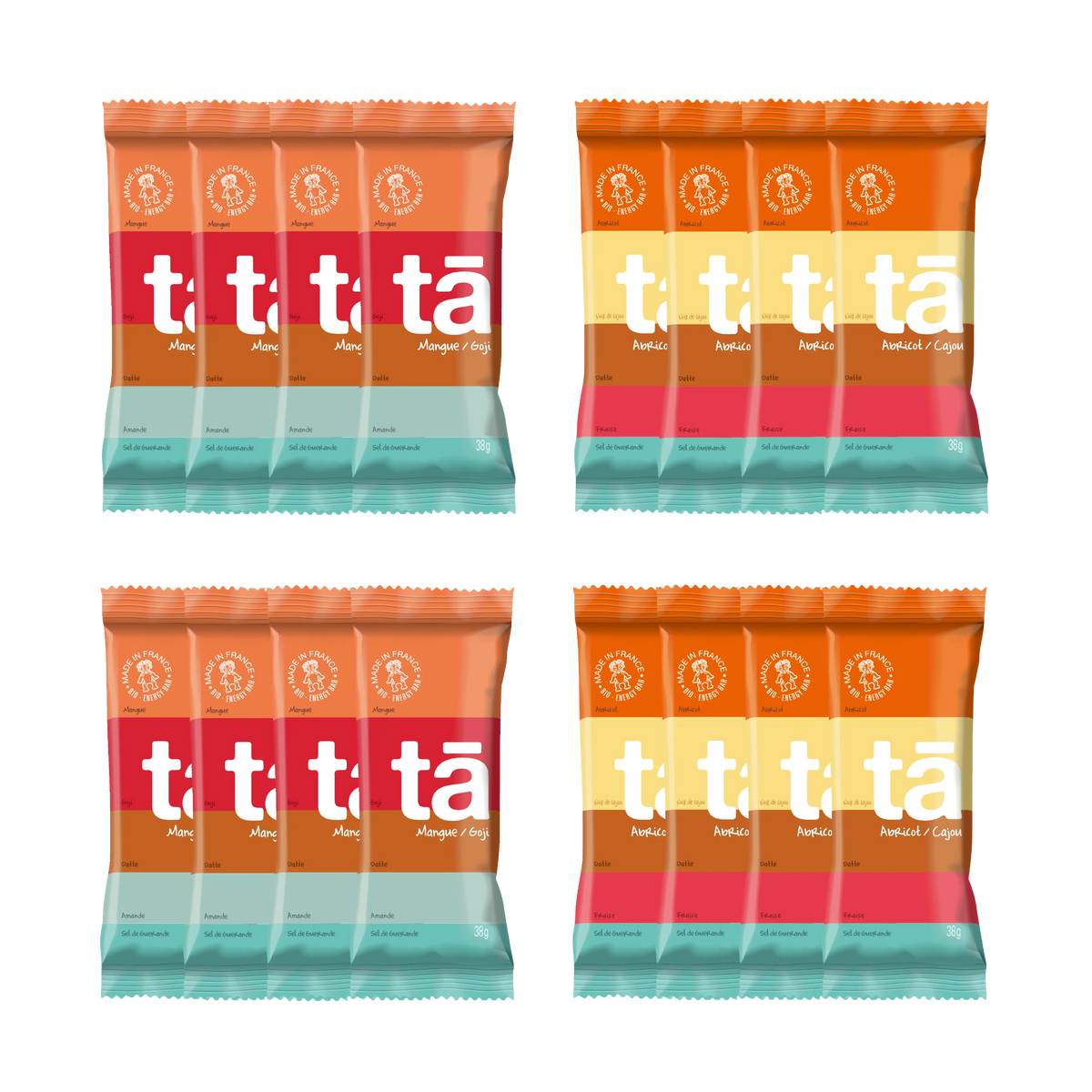 Pack mixte de 16 barres Tā Energy