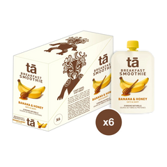 Boîte de 6 Smoothies petit-déjeuner 150g saveur banane miel