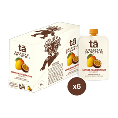 Boîte de 6 Smoothies petit-déjeuner 150g saveur mangue passion